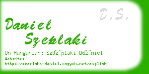 daniel szeplaki business card